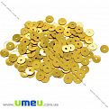 Пайетки Китай круглые, 5 мм, Золотистые (PAI-013160)