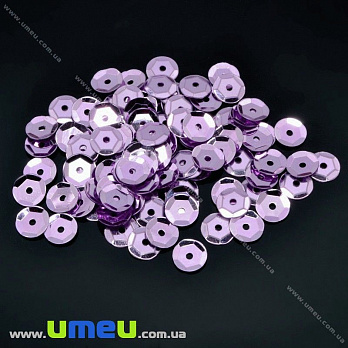 Паєтки Китай круглі грановані, 4 мм, Бузкові (PAI-031949)