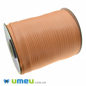 Атласна коса бейка, 15 мм, Персикова (LEN-037786)