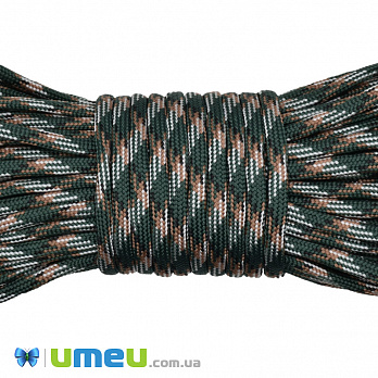 Шнур паракорд семіжільний меланж 4 мм, Смарагдовий темний (LEN-040205)