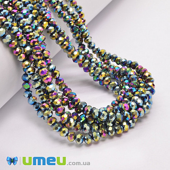 Бусины рондели, 4х3 мм, Ирис (металлик) (BUS-049118)