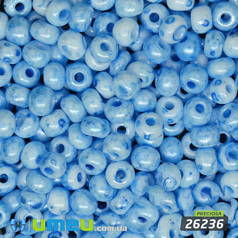 Бисер чешский 4/0, №26236, Голубая акварель, Мелафир (BIS-034261)