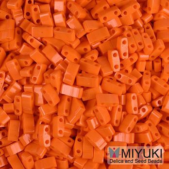 Бісер японський Miyuki HALF TILA №406, 5х2,3 мм, Помаранчевий (BIS-053239)