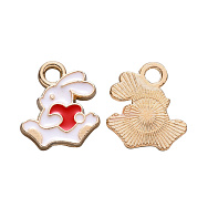 Підвіска метал. Кролик із серцем, 13,5х12 мм, Золото (POD-053591)