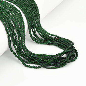 Намистини круглі грановані, 2 мм, Зелені (BUS-057350)