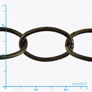 Цепь, Античная бронза, 18х12 мм (ZEP-040224)