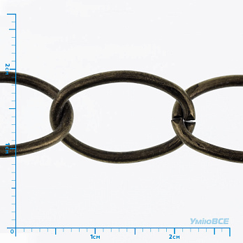 Цепь, Античная бронза, 18х12 мм (ZEP-040224)