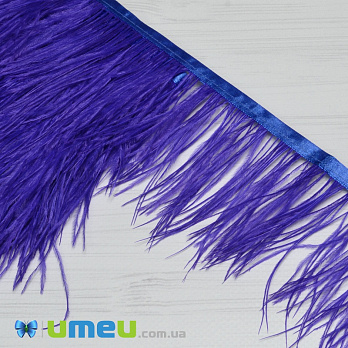 Пір'я страуса на стрічці, 8-10 см, Сині (PER-038897)