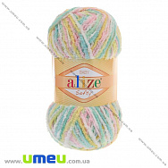 Пряжа Alize Softy 50 г, 115 м, Меланж Рожево-салатова 51300 (YAR-029482)