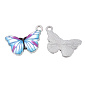 Подвеска метал. Бабочка голубая, 20х13,5 мм, Темное серебро (POD-053740)