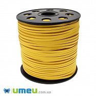 Замшево-шкіряний шнур, 3 мм, Помаранчевий (LEN-044161)