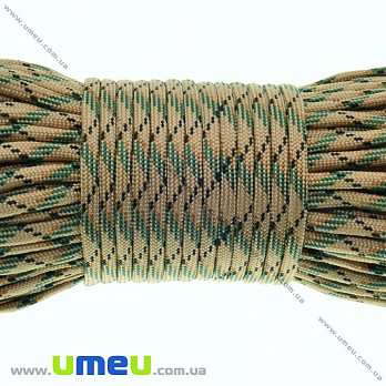 Шнур паракорд семіжільний меланж 4 мм, Бежевий (LEN-012227)
