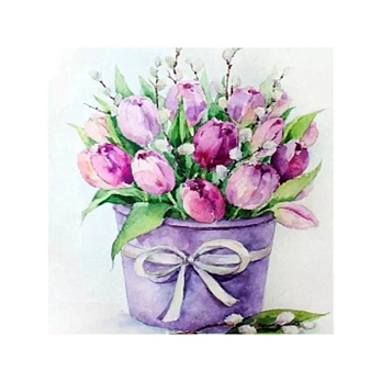 Набір алмазного живопису на підрамнику 30х30 см, Тюльпани (SXM-052414)