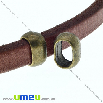 Намистина мет. Regaliz, 14х8 мм, Антична бронза (BUS-010285)