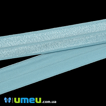 Трикотажна бейка, 15 мм, Блакитна світла (LEN-039463)