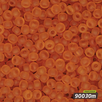 Бісер чеський №106m/90030m, Помаранчевий темний, Прозорий матовий, 10/0 (BIS-009923)