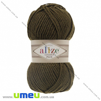 Пряжа Alize Lanagold Plus 100 г, 140 м, Хаки 214 (YAR-029544)