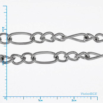 Цепь, Темное серебро, 7х3,5 мм (ZEP-007788)