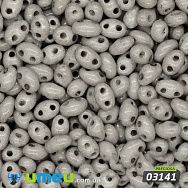 Бисер чешский Twin (Твин) №03141, 2,5х5 мм, Серый натуральный (BIS-026294)