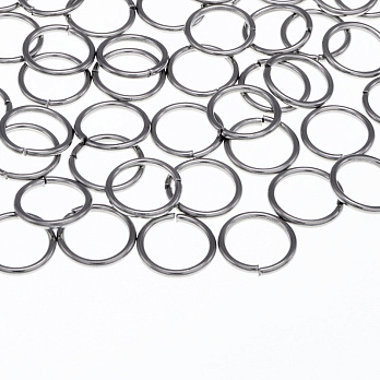 Колечки из нерж. стали, 9 мм, 1 мм, Темное серебро (STL-055846)