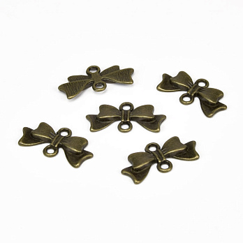 Коннекторы металлические Бантик, 20x10 мм, Античная бронза (KON-001838)