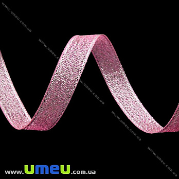 Стрічка парчева, 6 мм, Рожева (LEN-022585)