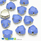 Шатон трілліант К9 12,5х12 мм, Темне срібло, Синій опал (KAB-041007)