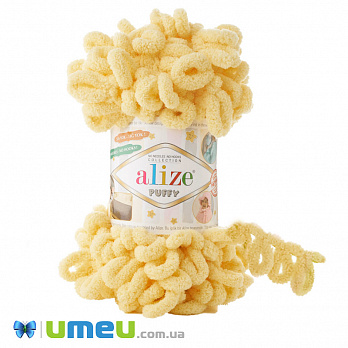 Пряжа Alize Puffy 100 г, 9,2 м, Желтая 509 (YAR-047460)