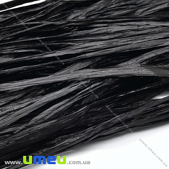 Рафія 10 мм, Чорна глянсова (KNT-037323)