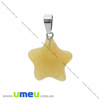 Подвеска из натурального камня Звезда, Агат, 24х22 мм (POD-031868)