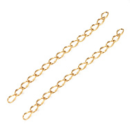 Ланцюг-подовжувач з нерж. сталі, 4,5-5 см, Золото, 4,5 х3 мм (ZEP-057021)