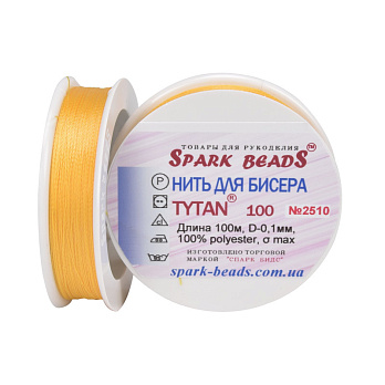 Нитка для бісеру Титан 100, Абрикосова №2510, 100 м (MUL-020524)