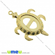 Основа овальна Черепаха, 41х28 мм, 18х13 мм, Золото (OSN-020069)