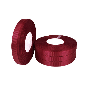 Репсова стрічка, 10 мм, Червона темна (LEN-054846)