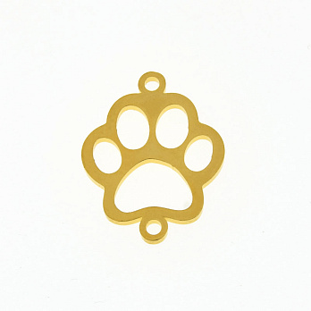 Конектор з нерж. сталі Лапка, 20х16 мм, Покриття 18 kt (STL-061422)