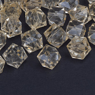 Намистини для сумок ОПТ Акрилові, Куб гранований, 11,5х10 мм, Бежеві (BUS-059946)