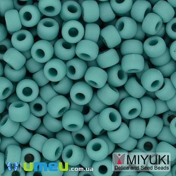 Бисер японский Miyuki круглый RR 6/0 №412F, Бирюзовый матовый (BIS-046023)