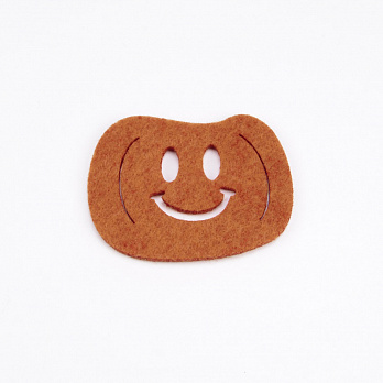 Декоративное изделие из фетра Тыква, 6х4,5 см, Оранжевая (DIF-051546)