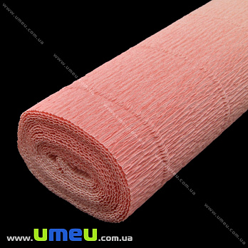 Гофрований папір Італія, Персиковий з переходом 17А7, 180 г, 50х50 см (DIF-035504)