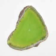 Срез Агата, Зеленый, 67х47 мм (POD-011980)