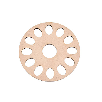 Органайзер дерев'яний для зберігання муліне на 12 отворів, 8 см (INS-056887)