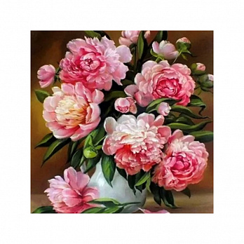 Набір алмазного живопису на підрамнику 30х30 см, Півонії (SXM-051362)