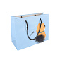 Подарунковий пакет Котик, 23х18х10 см, Блакитний (UPK-035636)
