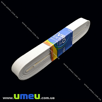 Резинка плоска 20 мм, Біла (LEN-014107)