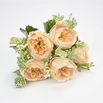 Букет пионов с добавками, 30 см, Персиковый (DIF-059290)