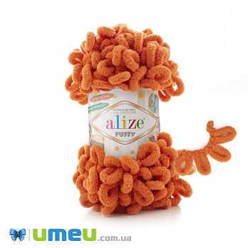 Пряжа Alize Puffy 100 г, 9,2 м, Оранжевая 06 (YAR-048019)