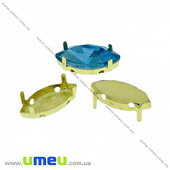 Оправа-цапи під Ріволі Човник, 10х5 мм, Золото (OSN-032696)