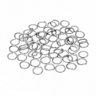 Колечки из нерж. стали, 4 мм, 0,6 мм, Темное серебро (STL-051246)