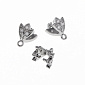 Тримач для кулона, 9х6 мм, Стрази куб. цирконій, Темне срібло (OSN-055659)