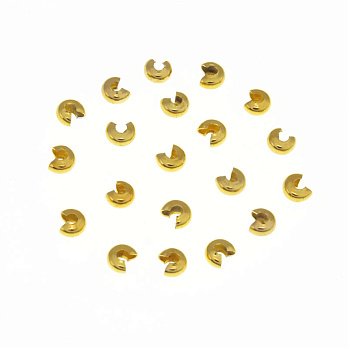 Бусины зажимные Кримп, 3 мм, Золото (BUS-012416)